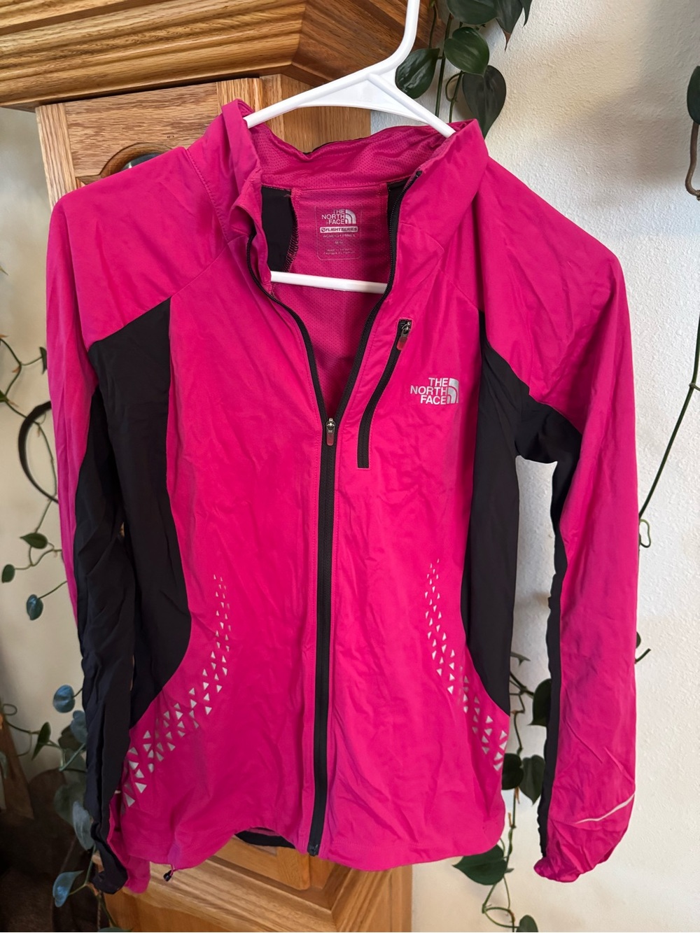 The North Face Women's Hot Pink and Black Running Jacket